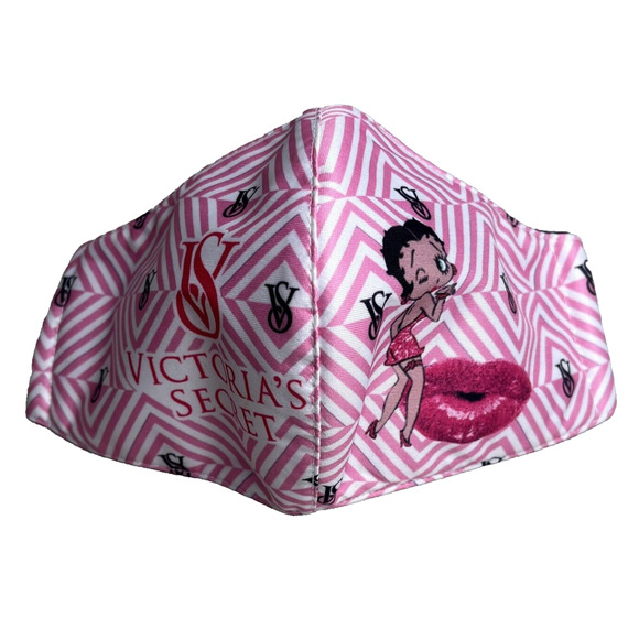 Fashion Accessories - Betty Boop Victoria Secret Pink Face Mask Breathable Washable Reusable NWOT